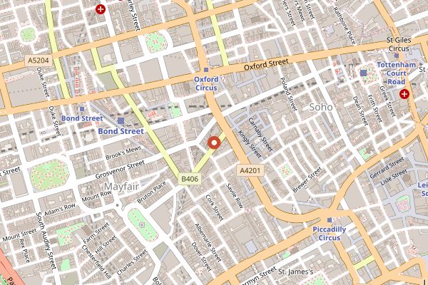 Map showing Sketch in London