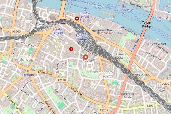 Map showing Trivet in London