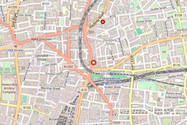 Map showing Smoking Goat in London