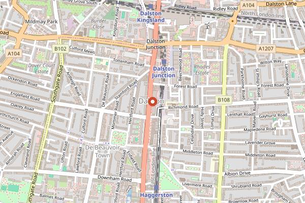 Map showing Brilliant Corners in London