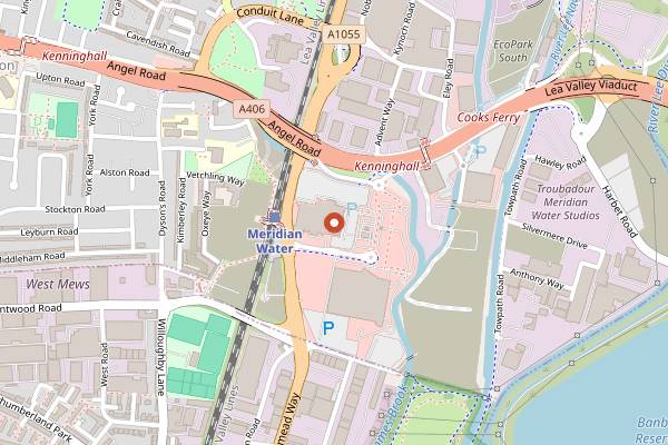 Map showing Drumsheds in London