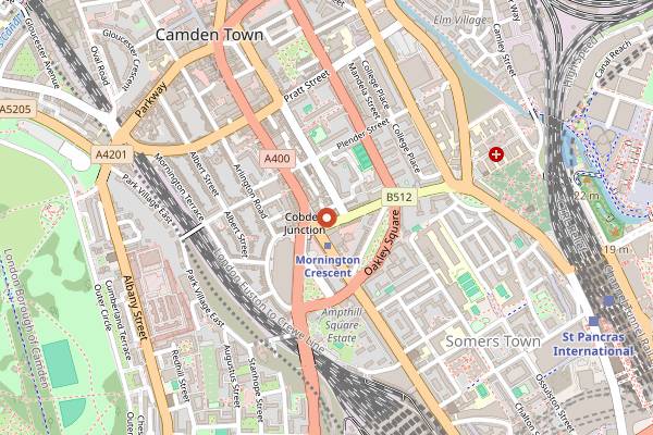 Map showing KOKO in London
