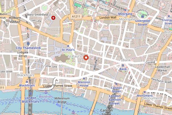 Map showing Madison in London