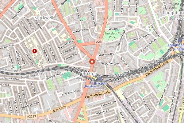 Map showing Phonox in London