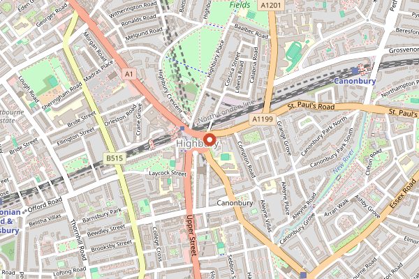 Map showing Black Axe Mangal in London