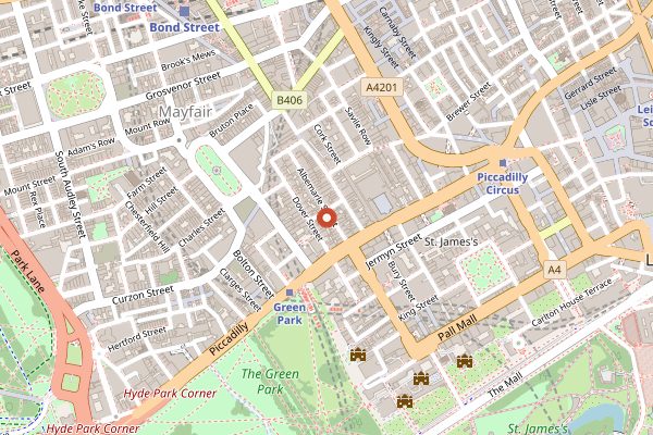 Map showing Gymkhana in London