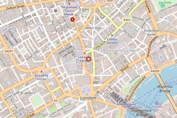 Map showing J Sheekey in London