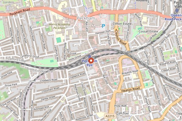 Map showing Levan in London