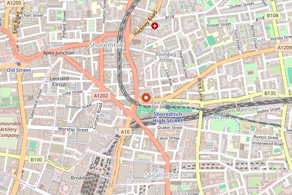 Map showing Lyle's in London