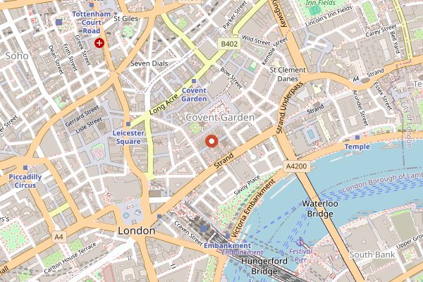 Map showing Rules in London