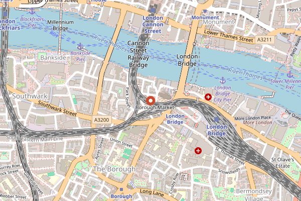 Map showing Borough Market Cheese Toastie in London
