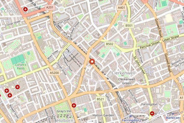 Map showing Quality Wines in London