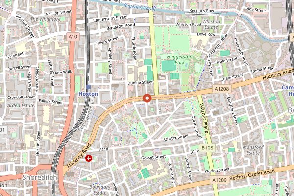 Map showing The Laughing Heart Wine Cellar in London