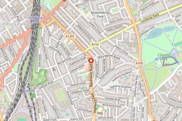 Map showing Top Cuvee in London