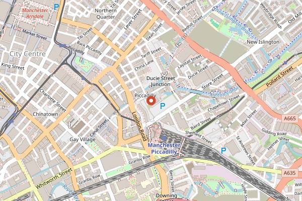 Map showing Bread Flower in Manchester