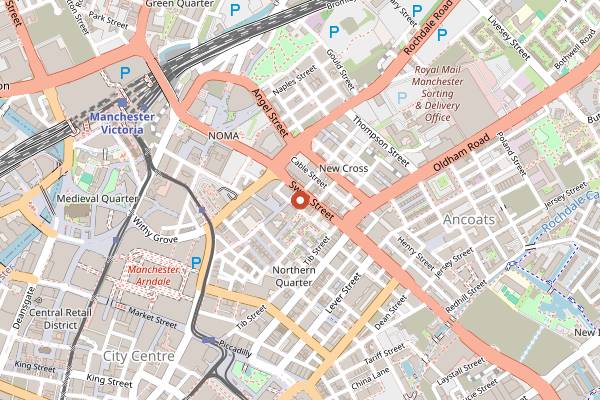Map showing Stray in Manchester