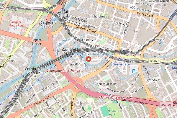 Map showing Runaway Brewery in Manchester