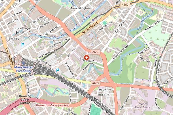 Map showing Track Brewing Co in Manchester
