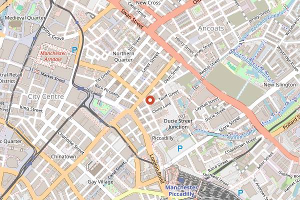 Map showing Idle Hands in Manchester