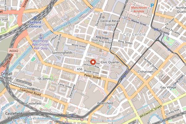 Map showing The Allotment in Manchester