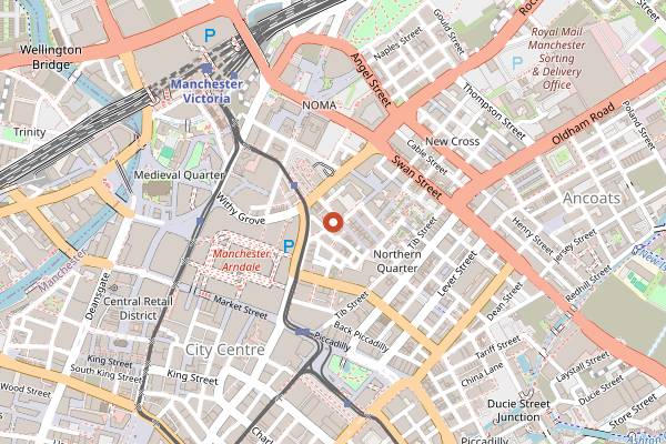 Map showing Purezza in Manchester