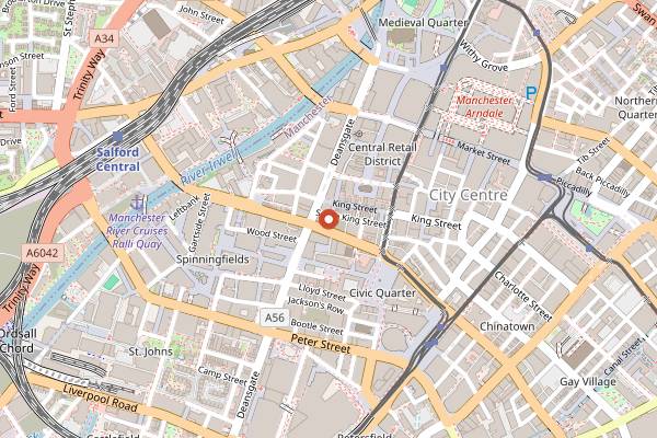 Map showing La Bandera in Manchester