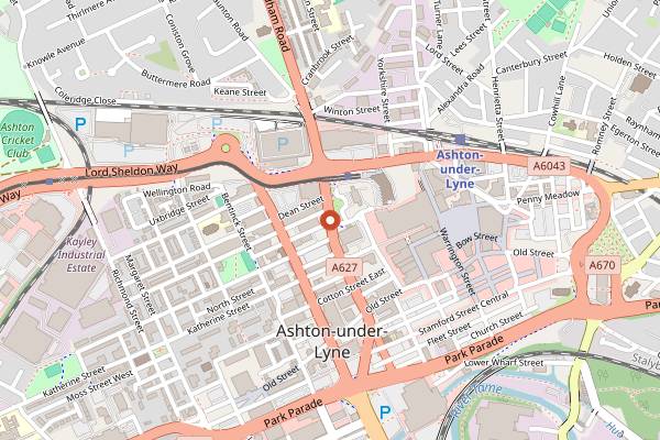 Map showing Lily's Vegetarian Indian Cuisine in Manchester