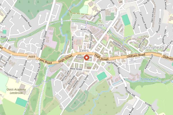 Map showing No.8 Hotpot in Manchester
