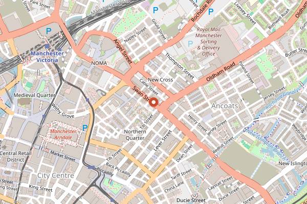 Map showing Ramona in Manchester