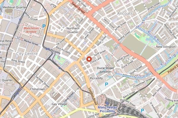 Map showing Tariff and Dale in Manchester