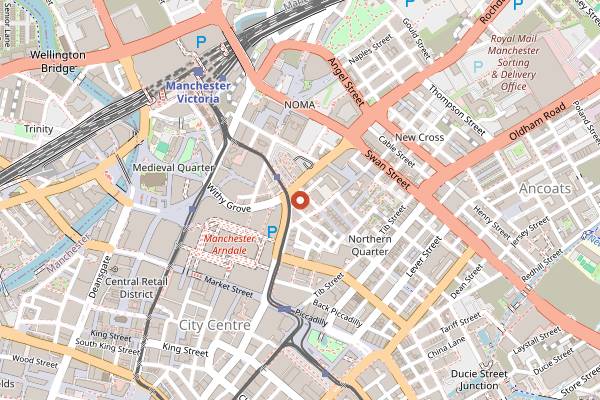 Map showing This and That in Manchester