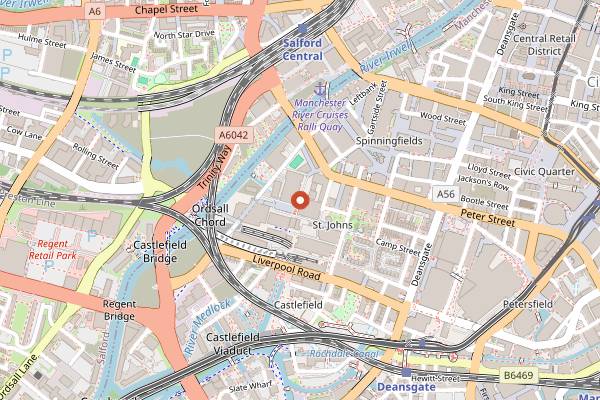 Map showing Caravan Manchester in Manchester