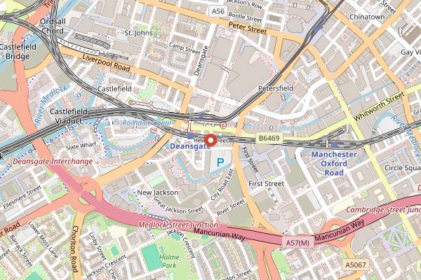 Map showing ManCoCo in Manchester