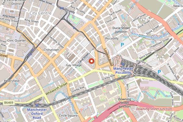 Map showing Pollen Baking Class in Manchester