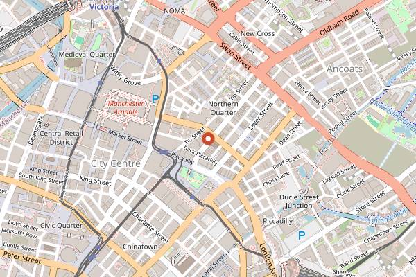 Map showing Purezza in Manchester