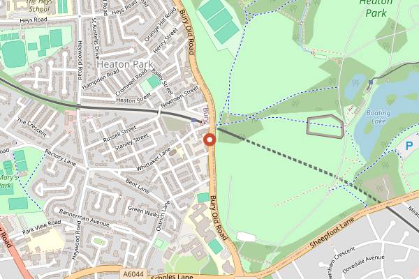 Map showing Heaton Park Food & Drink Festival in Manchester