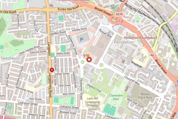 Map showing Love Eccles Festival in Manchester