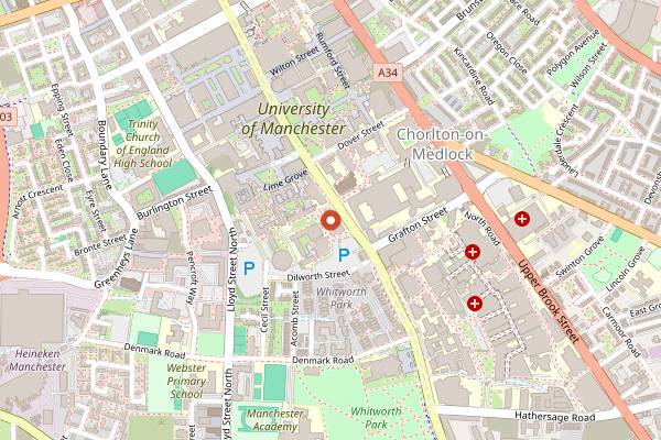 Map showing Manchester Craft Brew Festival in Manchester