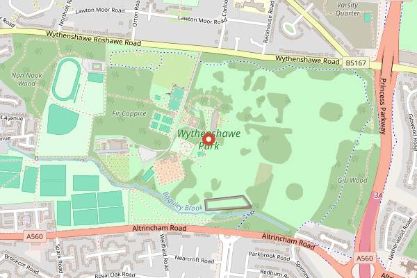 Map showing South Manchester Food and Drink Festival in Manchester