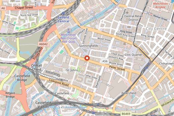 Map showing 20 Stories in Manchester