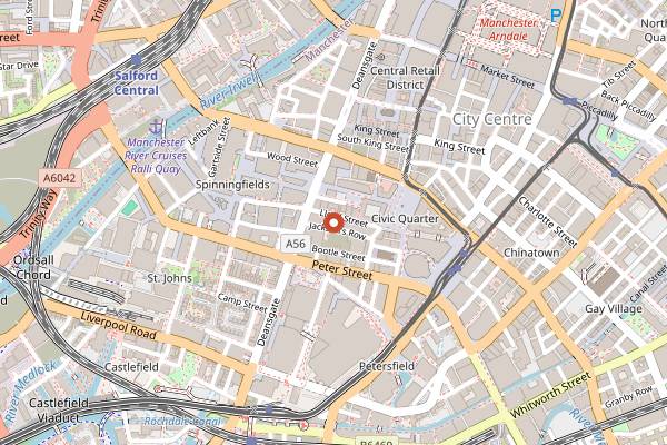 Map showing Chotto Matte in Manchester