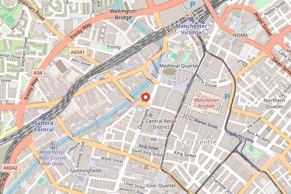 Map showing Pip in Manchester