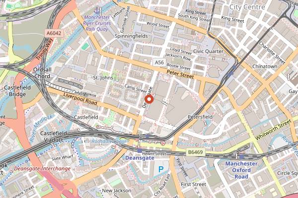 Map showing Fort Coffee in Manchester