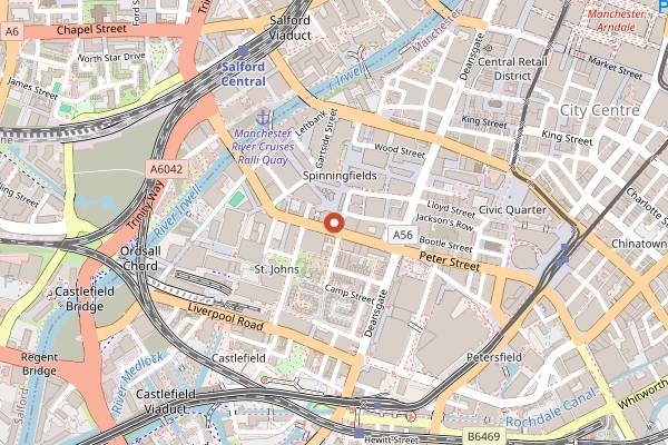 Map showing 20 Stories in Manchester