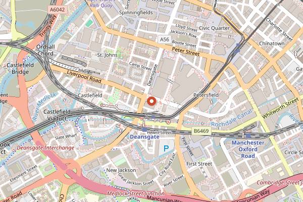 Map showing Cloud 23 in Manchester