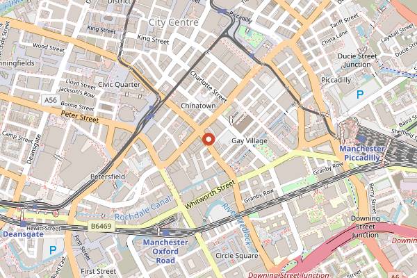 Map showing Cruz 101 in Manchester