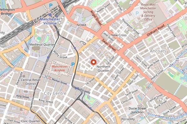 Map showing Renae in Manchester