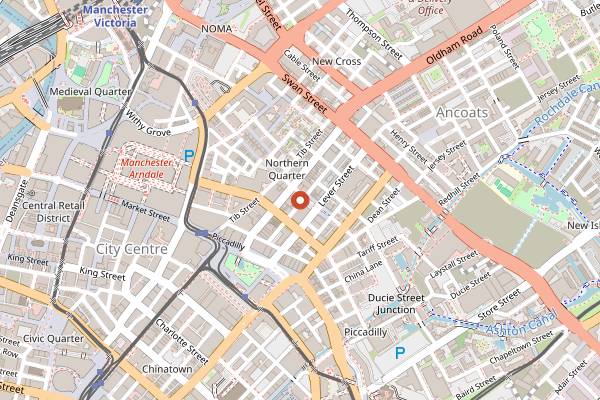 Map showing Soup in Manchester