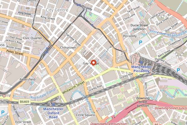 Map showing Via in Manchester