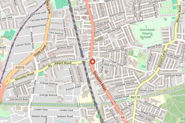 Map showing Cibus in Manchester